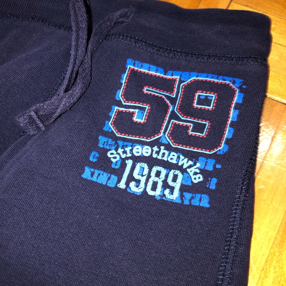 Blue Relaxed Fit Sweatpants with Elastic Cuffs - Picture 4 of 4